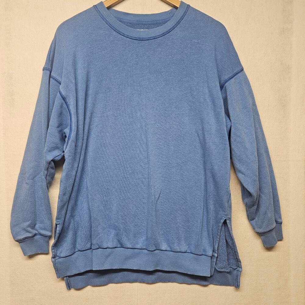 American Eagle Oversized Crewneck Sweatshirt Light Blue Size XS
